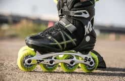 K2 F.I.T 84 Sort/Gul Inliners -Professionel butik med rulleskøjteudstyr k2 k2 f i t 84 black yellow inline skates ui