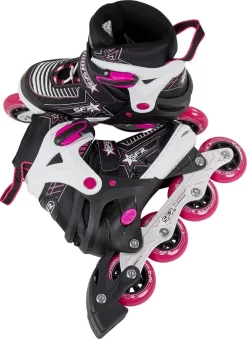SFR Pulsar Adjustable Pink Inliners Pige -Professionel butik med rulleskøjteudstyr sfr pulsar adjustable pink girls inline skates nh